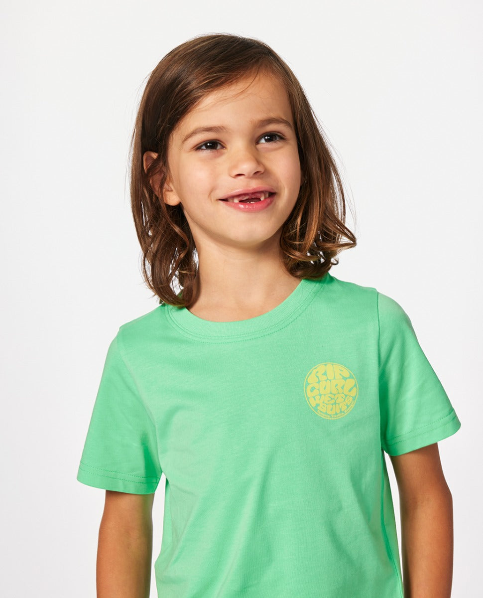 Rip Curl Wetsuit Icon Boys Tee - Neon Green