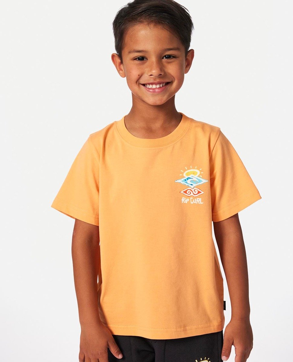 Rip Curl Icons of Shred Boys Tee - Mandarin Zest