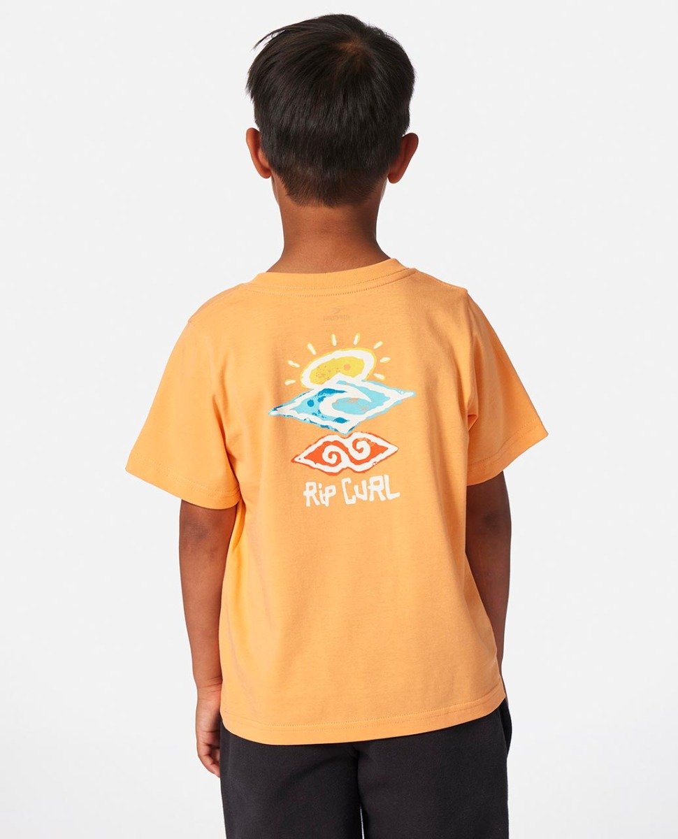 Rip Curl Icons of Shred Boys Tee - Mandarin Zest