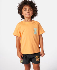 Rip Curl Grom Energy Logo Boys Tee - Mandarin Zest