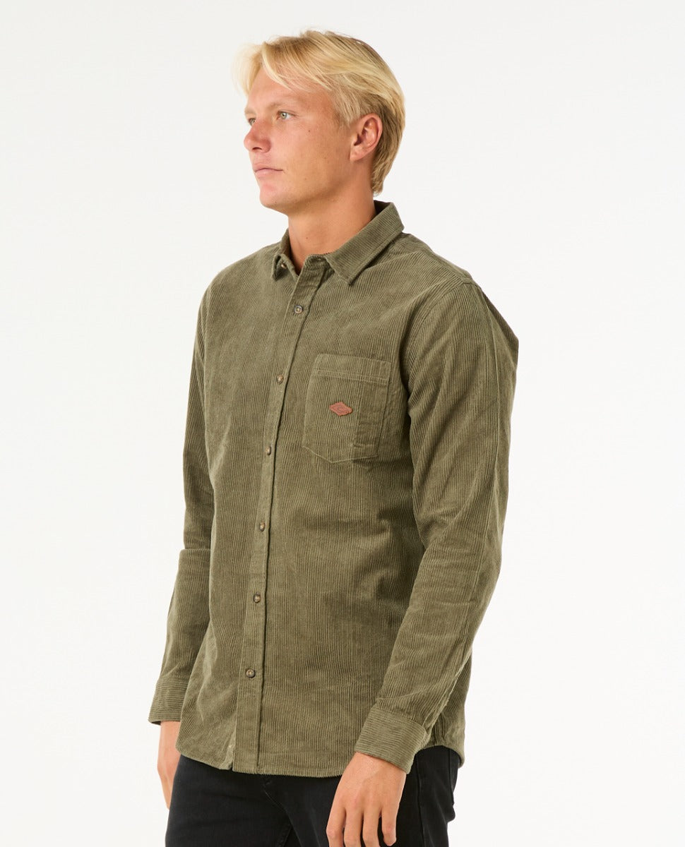 Rip Curl Classic Surf Cord Men's Long Sleeve Shirt - Dusty Olive