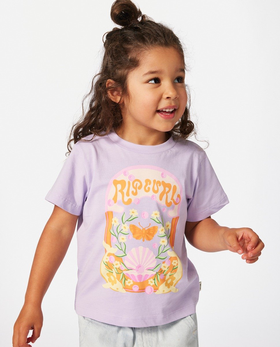 Rip Curl Rainbow Tropics Girls Art Tee - Light Purple