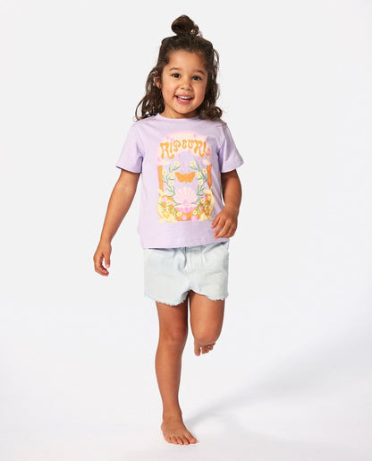 Rip Curl Rainbow Tropics Girls Art Tee - Light Purple