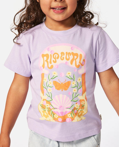 Rip Curl Rainbow Tropics Girls Art Tee - Light Purple