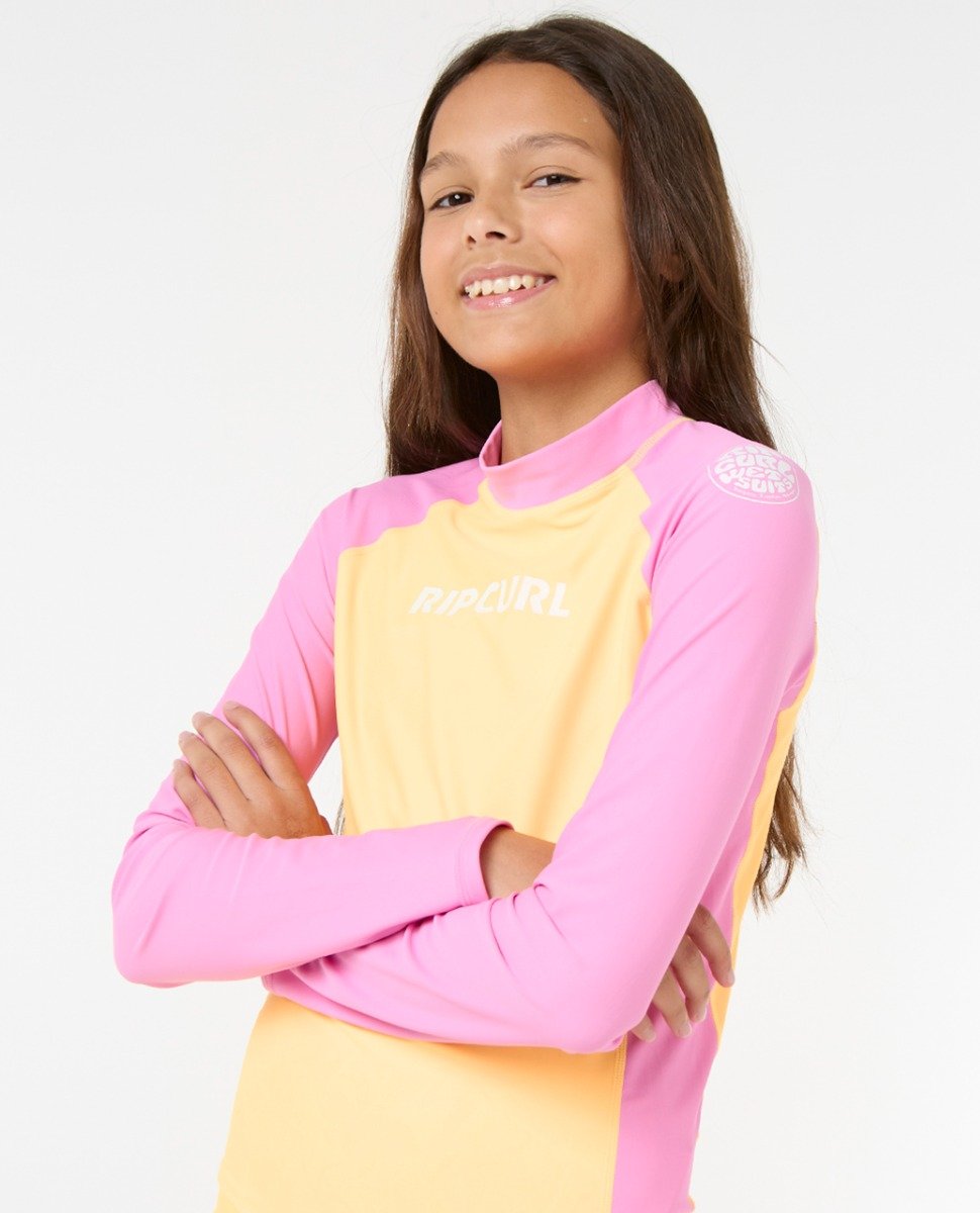 Rip Curl Classic Surf Girls Long Sleeve Rash Vest - Mango
