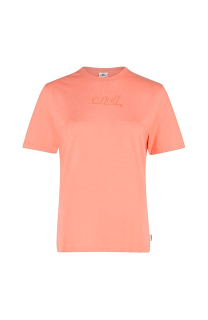 O'Neill Essentials Script Womens T-Shirt - Coral Pink