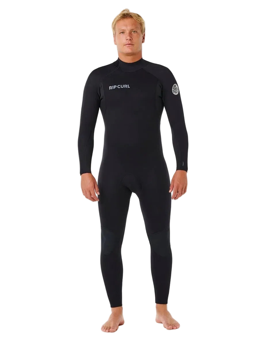 Rip Curl Trad Back Zip 4/3mm Wetsuit in Black