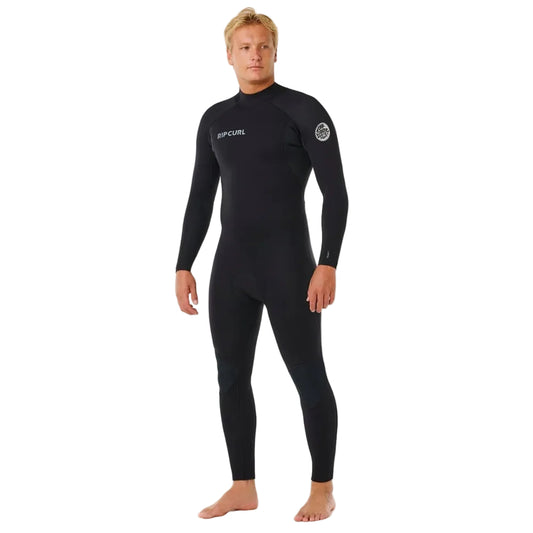 Rip Curl Trad Back Zip 3/2mm Summer Wetsuit in Black