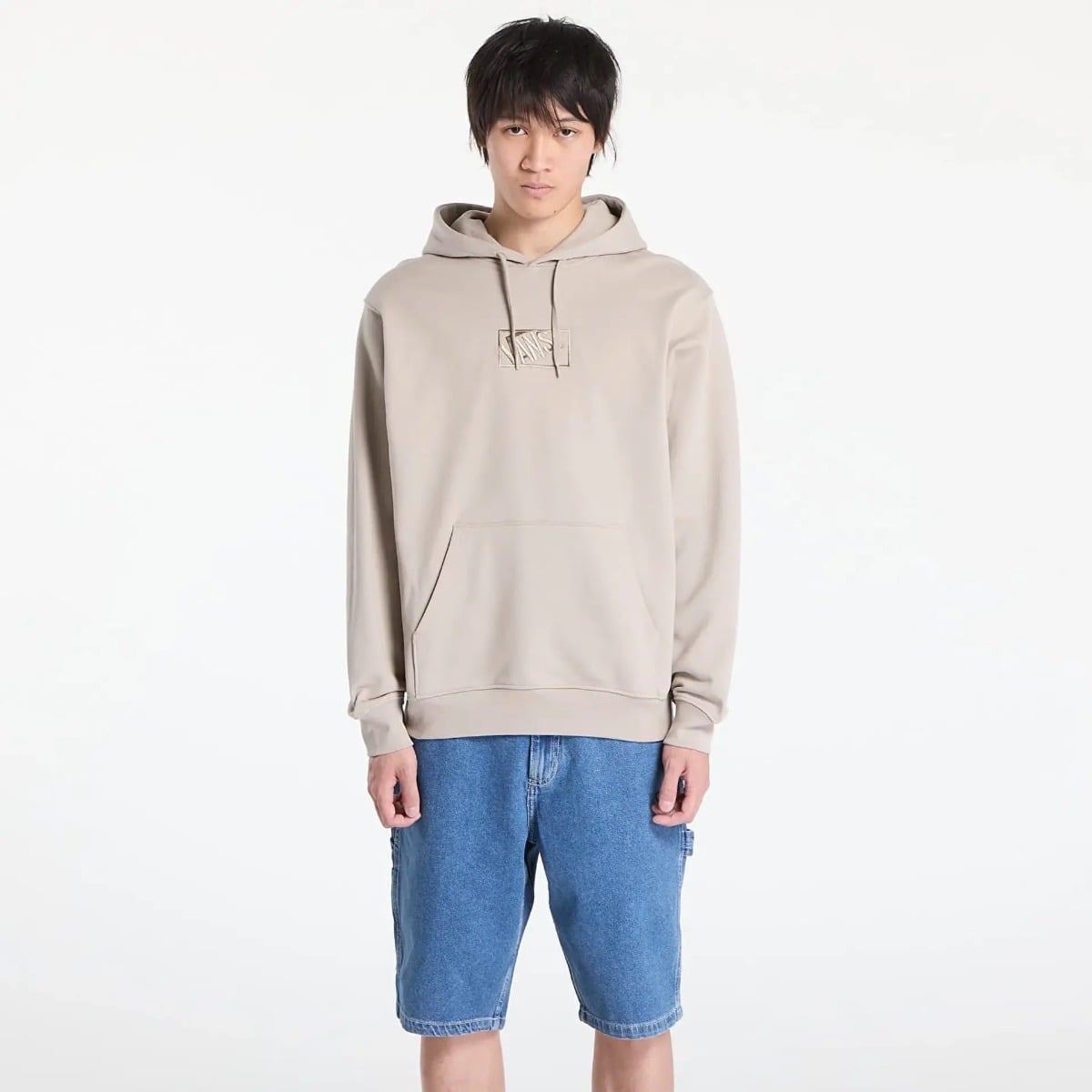 Vans Blocked Box Pull Over Hoodie in Mushroom
