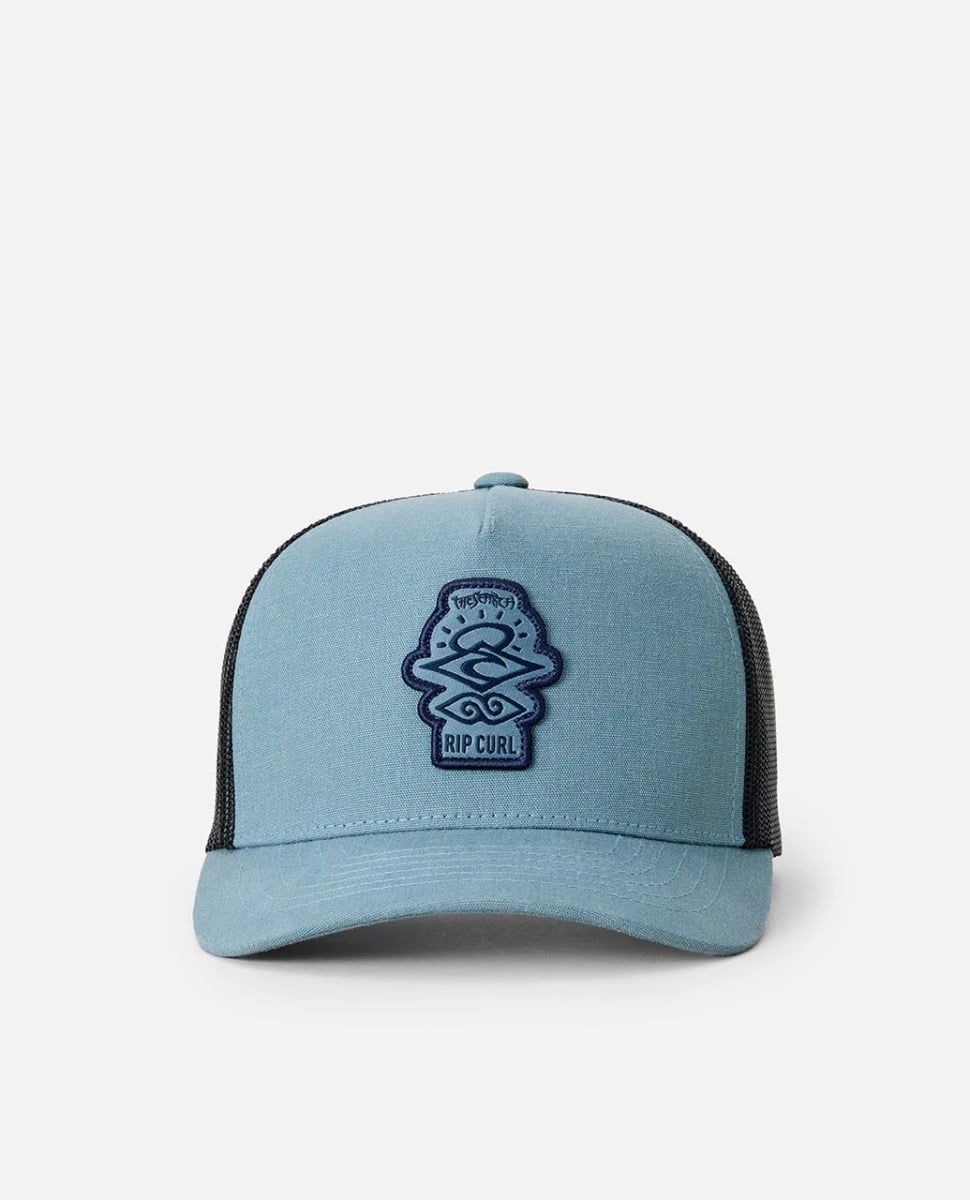 Rip Curl Search Icon Boys Trucker Cap in Faded Denim
