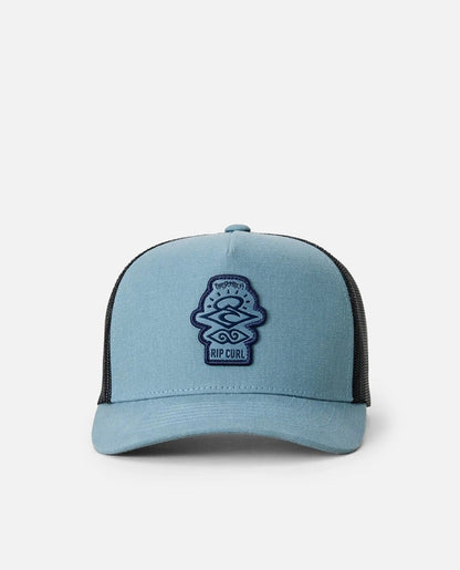 Rip Curl Search Icon Boys Trucker Cap in Faded Denim