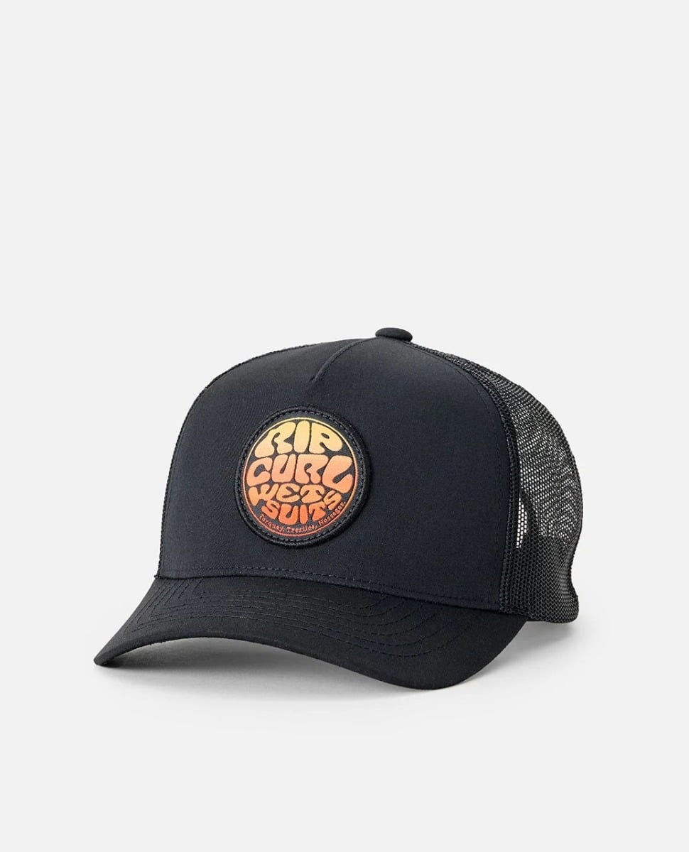 Rip Curl Wetsuit Icon Boys Trucker Cap - Washed Black