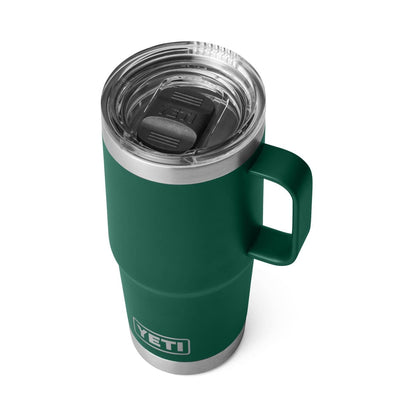 Yeti Rambler 20oz Travel Mug with StrongHold Lid - Black Forest Green