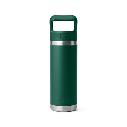 Yeti Rambler 18oz Straw Bottle - Black Forest Green