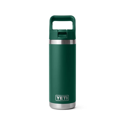 Yeti Rambler 18oz Straw Bottle - Black Forest Green
