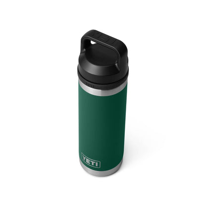Yeti Rambler 18 Oz Insulated Bottle with Chug Cap - Black Forest Green
