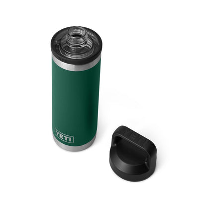 Yeti Rambler 18 Oz Insulated Bottle with Chug Cap - Black Forest Green