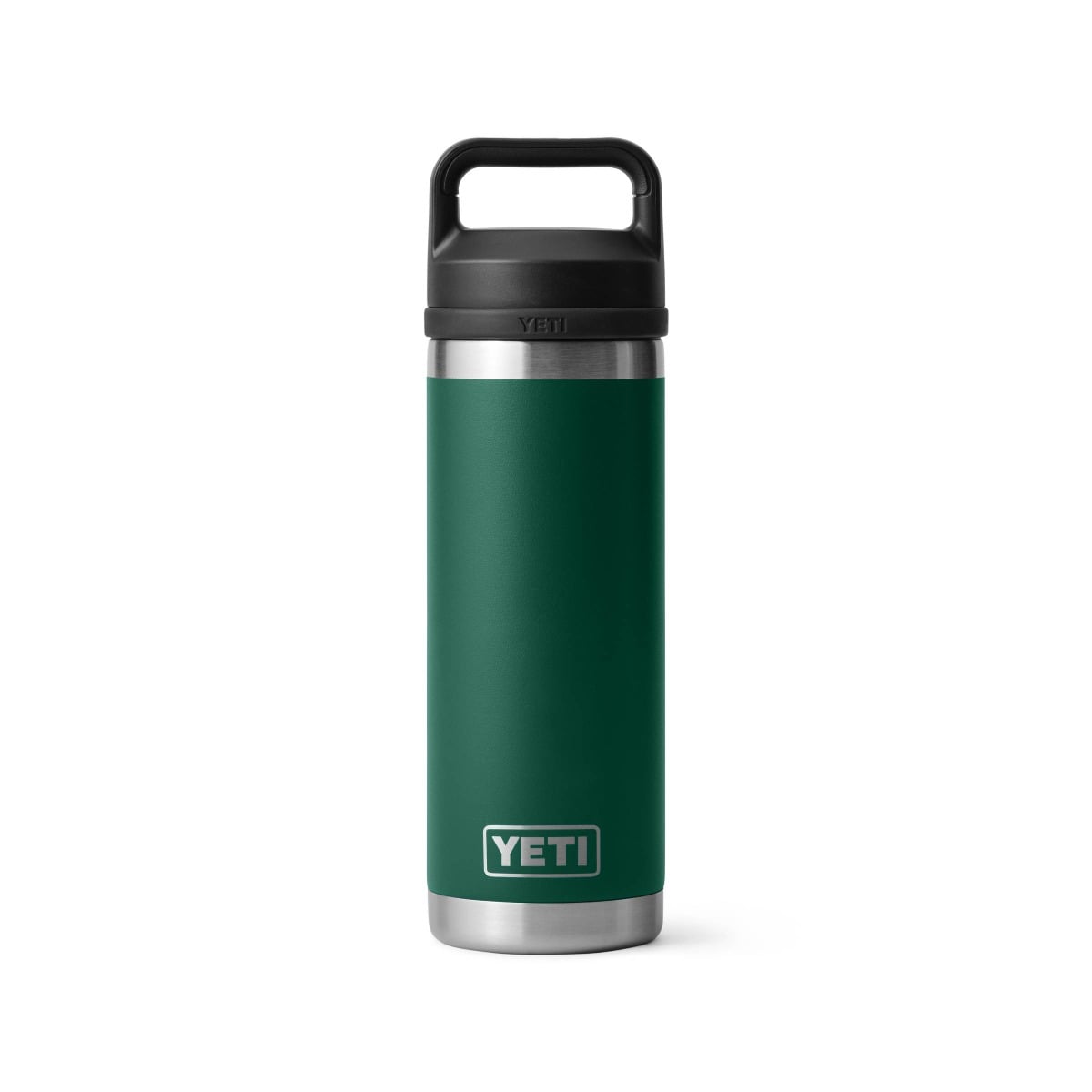 Yeti Rambler 18 Oz Insulated Bottle with Chug Cap in Black Forest Green