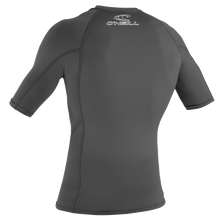 O'Neill Basic Skins Mens Short Sleeve Rash Vest - Graphite - Back
