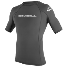 O'Neill Basic Skins Mens Short Sleeve Rash Vest - Graphite - Front