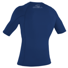 O'Neill Basic Skins Mens Short Sleeve Rash Vest - Navy - Back