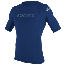 O'Neill Basic Skins Mens Short Sleeve Rash Vest - Navy - Front