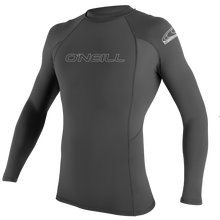 O'Neill Basic Skins Mens Long Sleeve Rash Vest - Graphite - Front