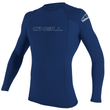 O'Neill Basic Skins Mens Long Sleeve Rash Vest - Navy - Front