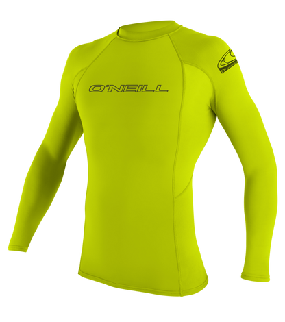O'Neill Basic Skins Long Sleeve Rash Guard (Medium) SAMPLE  - Lime
