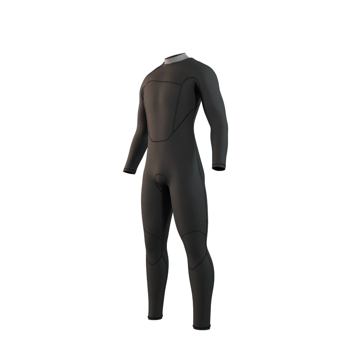 Mystic Brand Mens 3/2mm Chest Zip Flatlock Summer Wetsuit 2025 - Black