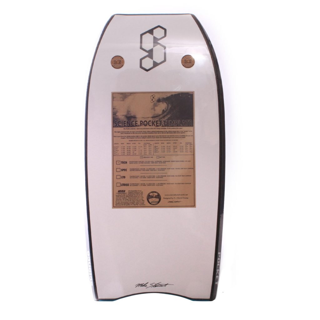 Science 40 Pocket PE Cresent Tail Bodyboard - Aqua back