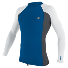 O'Neill Premium Skins Mens Long Sleeve Rash Guard - Deep Sea / Graphite / White