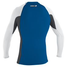 O'Neill Premium Skins Men's Long Sleeve Rash Guard - Deep Sea / Graphite / White