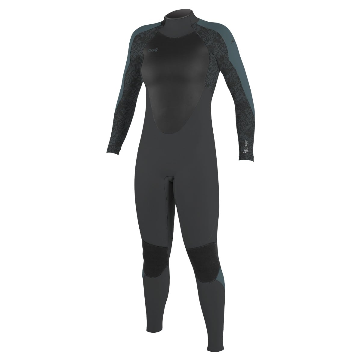 O'Neill Epic 3/2mm Back Zip Womens Summer Wetsuit - Tempered Steel/Shaded Island Sky/Shade