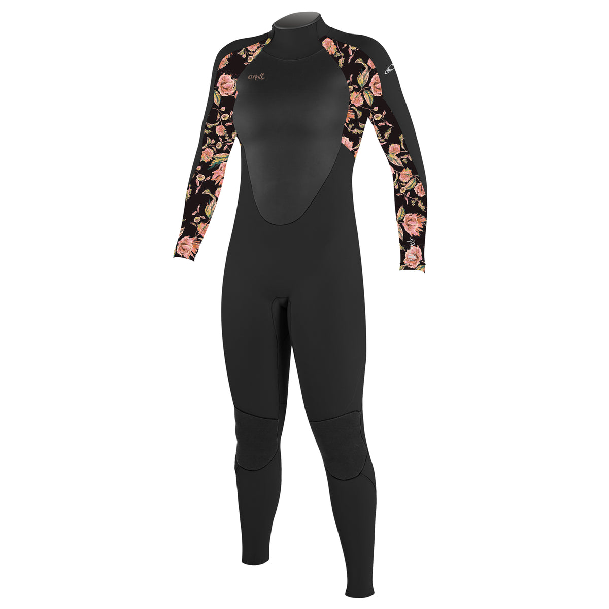 O'Neill Epic 3/2mm Girls Back Zip Summer Wetsuit - Black/Flo