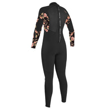 O'Neill Epic 3/2mm Girls Back Zip Summer Wetsuit - Black/Flo