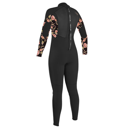 O'Neill Epic 3/2mm Girls Back Zip Summer Wetsuit - Black/Flo
