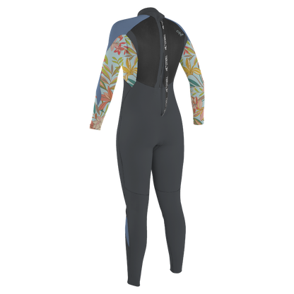 O'Neill Epic 3/2mm Girls Back Zip Summer Wetsuit 2024 - Graphite/Dahlia/Infinity