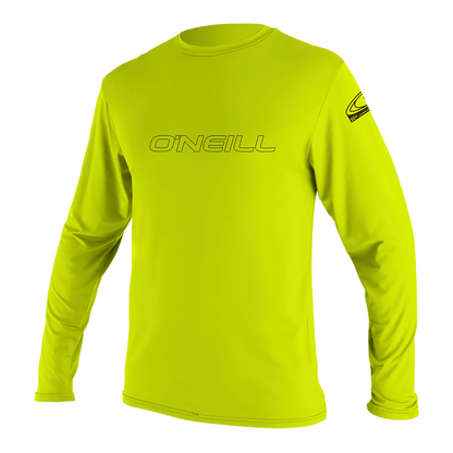 O'Neill Basic Skins Youth Long Sleeve Sun Shirt - Lime - Front