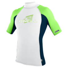 O'Neill Premium Skins S/S Turtleneck Rash Guard - White/Abyss/Dayglo