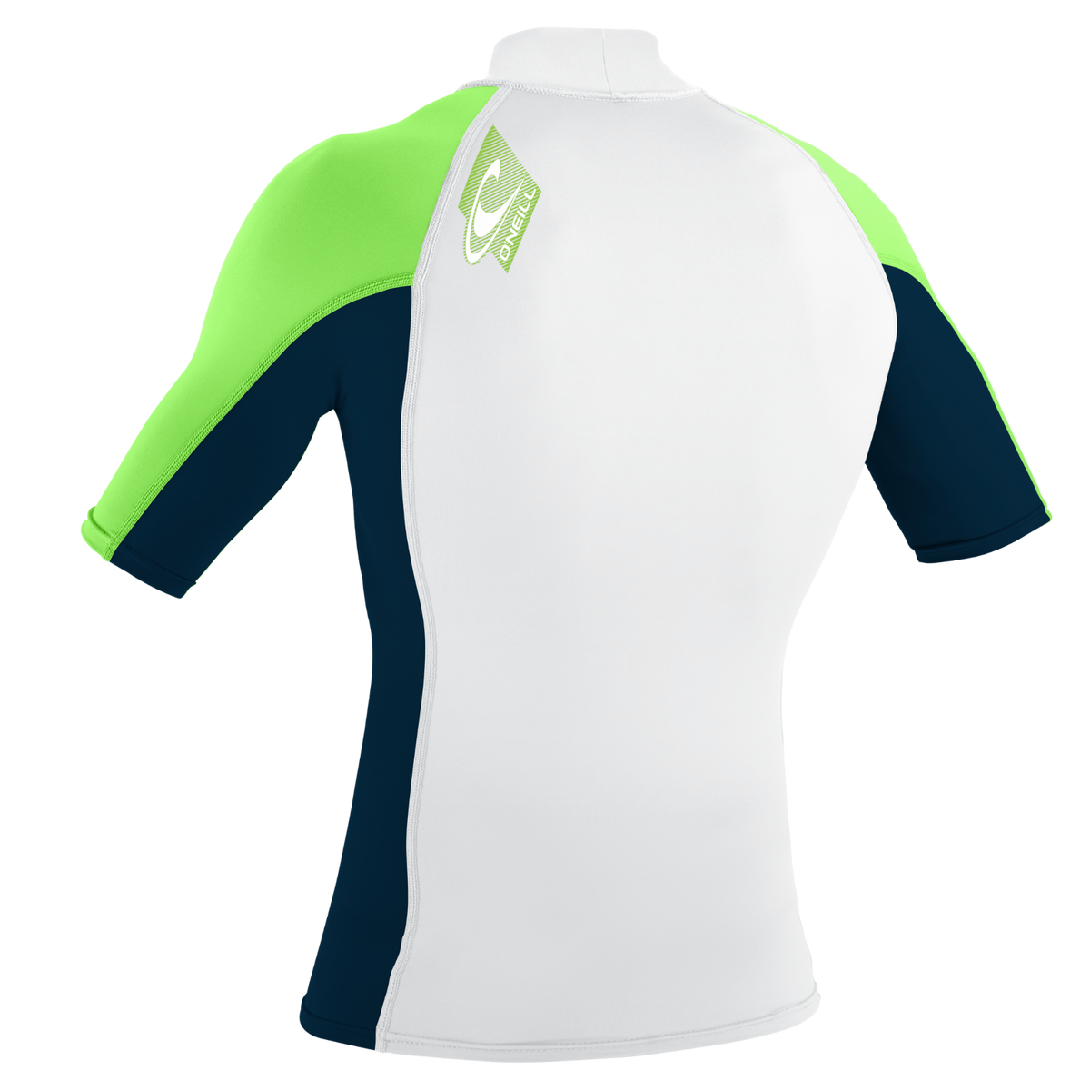 O'Neill Premium Skins S/S Turtleneck Rash Guard - White/Abyss/Dayglo