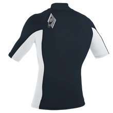 O'Neill Premium Skins Men's Short Sleeve Turtleneck Rash Guard - Slate / White