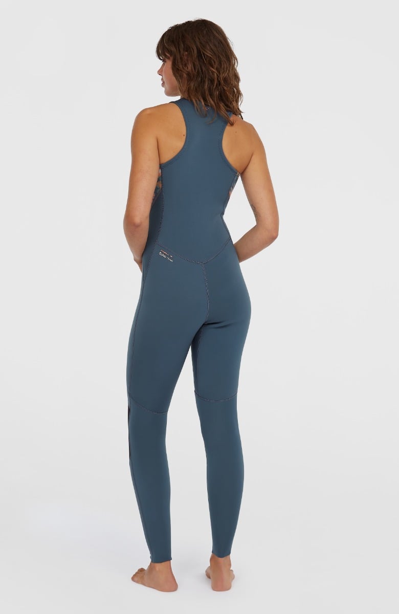 O'Neill Women's Bahia 1.5mm Front Zip Sleeveless Summer Wetsuit 2025 - Copenblu / Painted Tropics