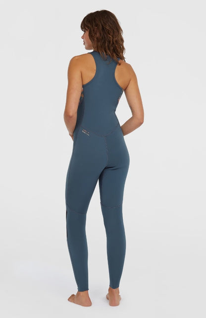 O'Neill Women's Bahia 1.5mm Front Zip Sleeveless Summer Wetsuit 2025 - Copenblu / Painted Tropics