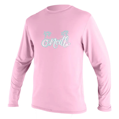 O'Neill Toddlers Skins Long Sleeve Girls Rash Tee - Pink