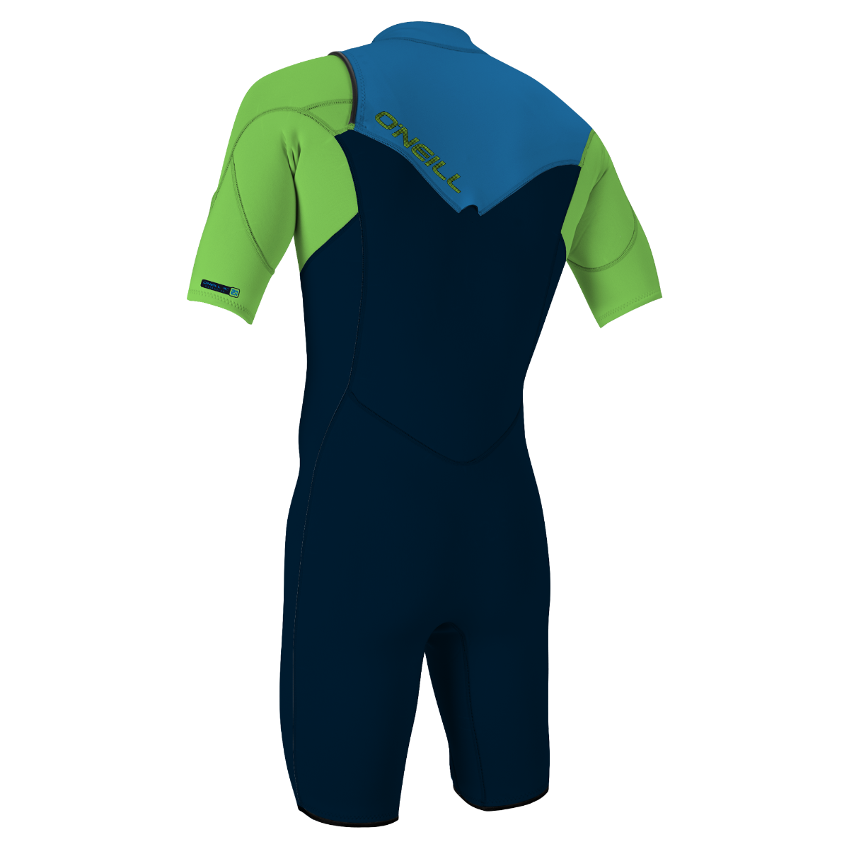 O'Neill Hammer 2mm Chest Zip Shorty Wetsuit - Abyss/Dayglo/Ocean