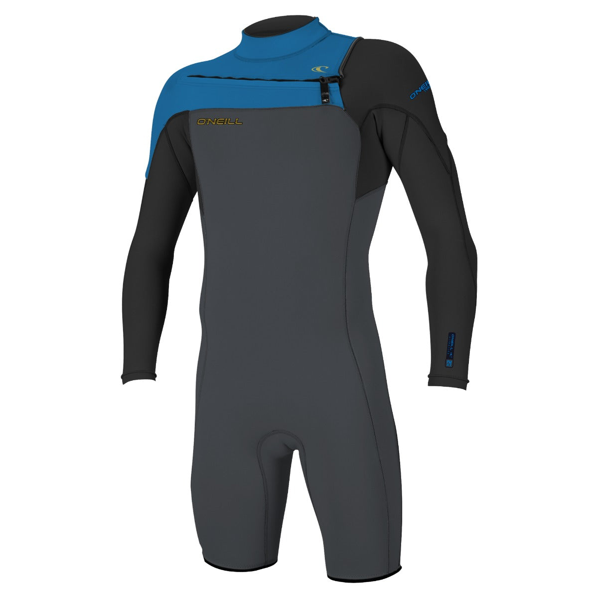 O'Neill Hammer 2mm Chest Zip LS Shorty Wetsuit 2025 - Graphite / Black / Ocean