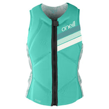 O'Neill Womens Slasher Comp Impact Vest in Opal/Mirage Tropical