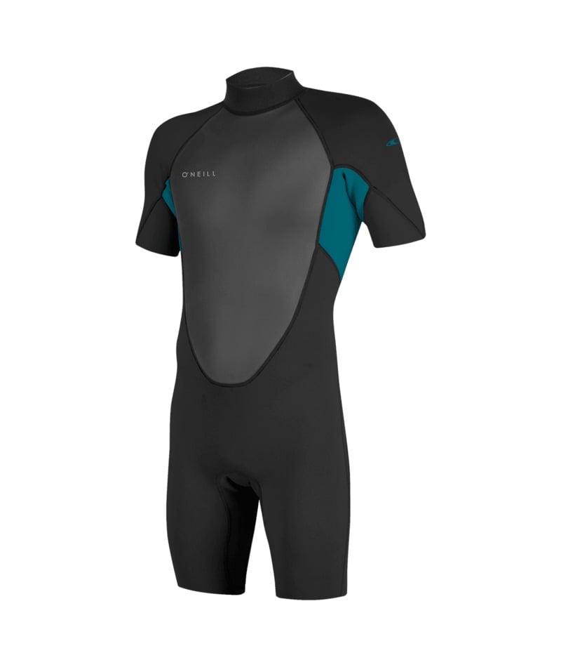 O'Neill Reactor-2 2mm Back Zip Shorty 2026 - Black / Tide Pool