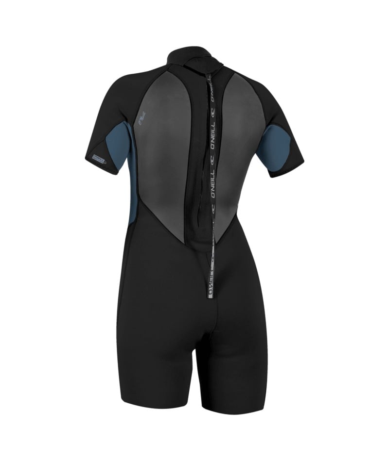 O'Neill Womens Reactor-2 3/2mm Back Zip Shorty 2026 - Black / Copen Blue